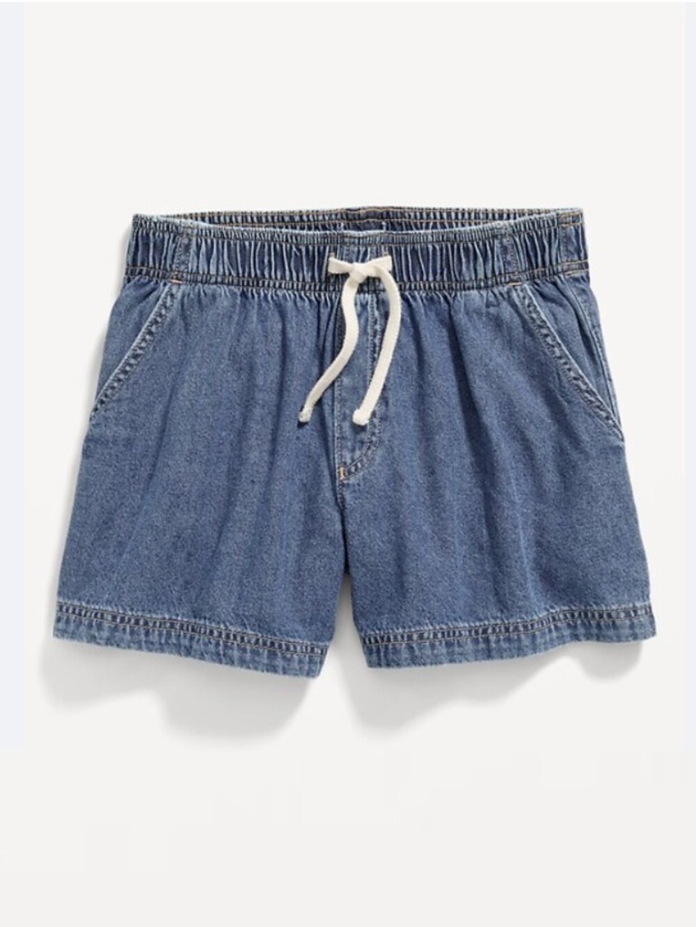 Old Navy || Medium-Wash High-Waisted Pull-On Jean Shorts for Girls